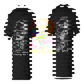 Totality Total Solar Eclipse Cat April 8 2024 Texas T-Shirt | Mazezy