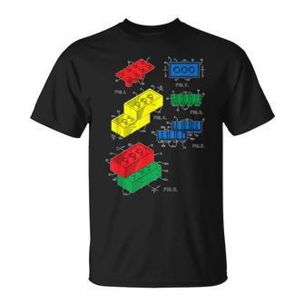 Toys Building Block Brick Patent For Master Builder T-Shirt - Monsterry UK