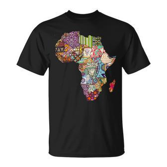 Traditional Ethnic Pattern Africa Pride Map For African T-Shirt - Thegiftio UK