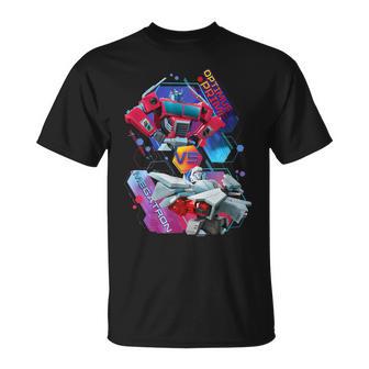 Transformers Earthspark Optimus Prime Vs Megatron T-Shirt - Monsterry DE