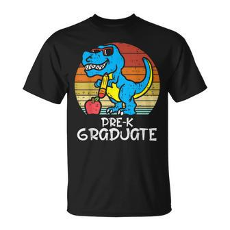 Trex Appple Pre-K Graduate Graduation Last Day Dino Boys T-Shirt - Monsterry CA