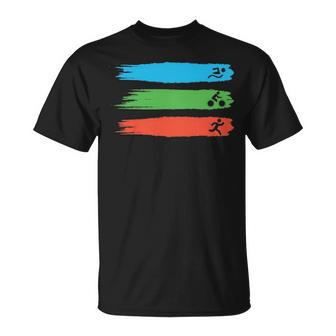 Triathlon Lover Graphic Swimming Cycling Running T-Shirt | Mazezy