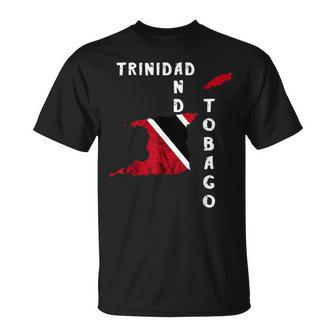 Trinidad And Tobago Map Pride Trinidadian Roots Flag T-Shirt - Seseable