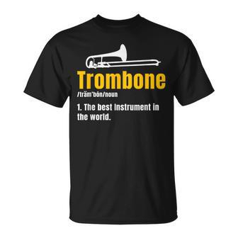 Trombone Trombonist Brass Instrument T-Shirt - Monsterry CA