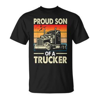 Truck Driver's Son Trucker's Son Father's Day Vintage T-Shirt - Monsterry UK