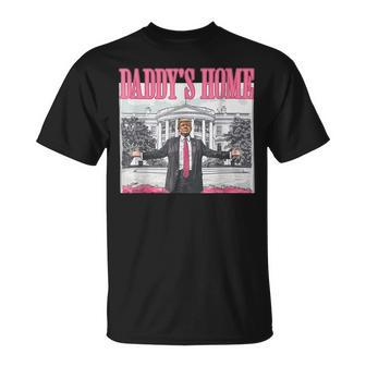 Trump 2024 Take America Back Daddy's Home Trump Pink 2024 T-Shirt | Mazezy UK