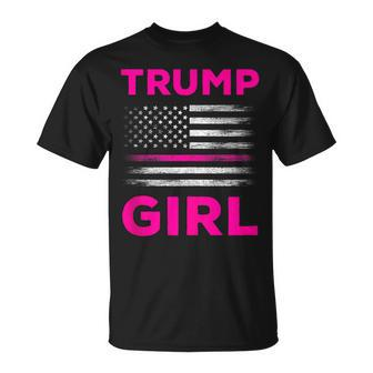 Trump Girl 2024 Trump Girl Pink For Girls T-Shirt - Seseable