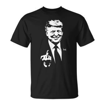 Trump Middle Finger Trump Fu 2024 Trump For President T-Shirt - Seseable
