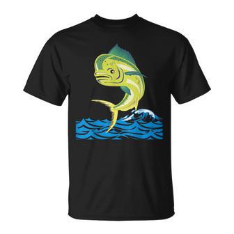 Tuna Mahi Mahi Saltwater Fish Anglers Fishermen T-Shirt - Monsterry