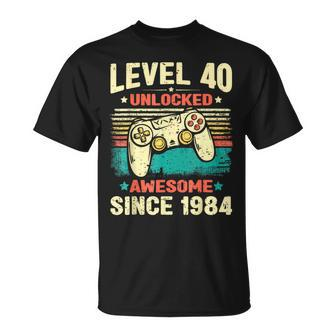 Turning 40 Birthday Decorations 40Th Bday 1984 Birthday T-Shirt - Monsterry