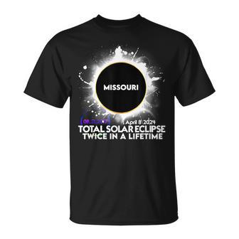 Twice In A Lifetime Missouri Total Solar Eclipse 2024 T-Shirt - Monsterry AU