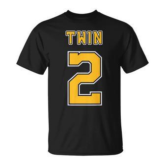 Twin 1 Twin 2 Adult Matching Jersey Outfit T-Shirt - Monsterry DE