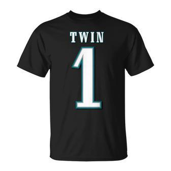 Twin 1 Matching Adult Kid Jersey Twin Apparel T-Shirt - Monsterry