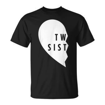 Twin Sisters Heart Half Matching Set 1 Of 2 T-Shirt - Monsterry DE