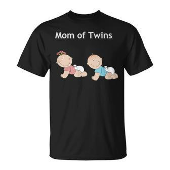 Twins Mom Two Babies In One One Girl One Boy T-Shirt - Monsterry AU