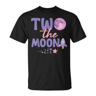 Two The Moon Birthday Outfit Girl 2 Year Old 2Nd Birthday T-Shirt - Monsterry CA