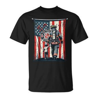 I Have Two Titles Dad Aad Hero Firefighter Father’S Day T-Shirt - Seseable