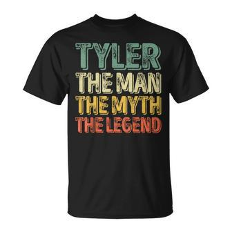Tyler The Man The Myth The Legend First Name Tyler T-Shirt - Seseable