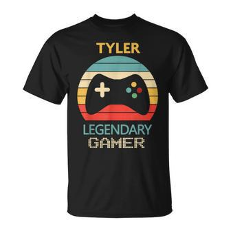 Tyler Name Personalised Legendary Gamer T-Shirt - Seseable
