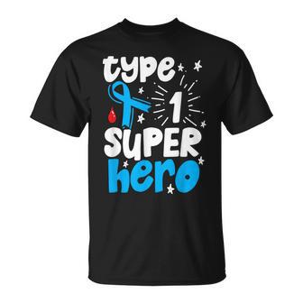 Type 1 Diabetes Awareness Type One Superhero T-Shirt - Monsterry