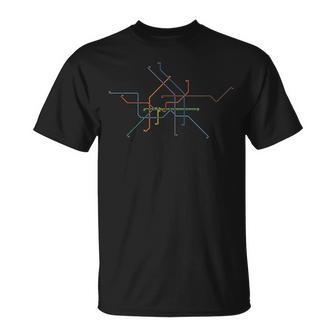 U-Bahn Netzplan Berlin Souvenir Öpnv Hauptstadt T-Shirt - Seseable