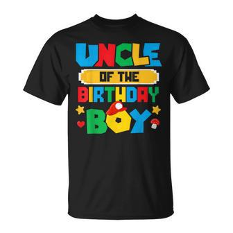 Uncle Of The Birthday Boy Game Gaming Family Matching T-Shirt - Seseable