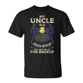 My Uncle Is A Police Officer Proud Police Uncle Cop Family T-Shirt - Monsterry
