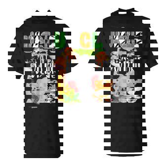 Uncle Of The Wild One Zoo Theme Birthday Safari Animals T-Shirt - Thegiftio