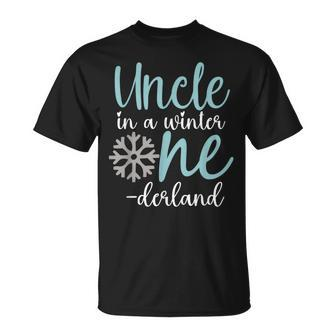Uncle In A Winter Onederland Tio 1St Birthday Of Girl T-Shirt - Monsterry