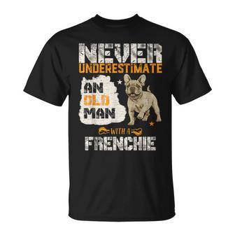 Never Underestimate An Old Man With A French Bulldog T-Shirt - Monsterry CA
