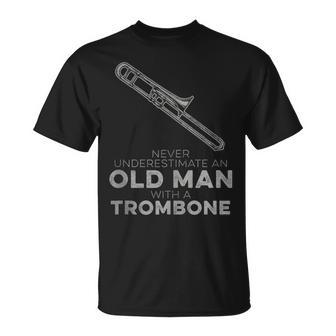 Never Underestimate An Old Man With A Trombone Humor T-Shirt - Monsterry UK