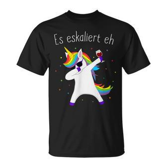 Unicorn Dab Saufen Es Escaliert Eh Frauen Jga Slogan T-Shirt - Seseable