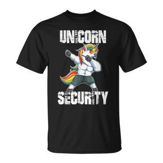 Unicorn Security Dad Mom Daughter Adult Unicorn Costume T-Shirt - Monsterry