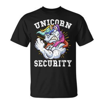 Unicorn Security Manly Muscular Unicorn Lovers T-Shirt - Monsterry