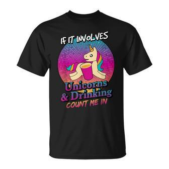Unicorns And Beer Drinking Unicorn T T-Shirt - Monsterry