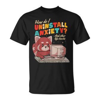 How Do I Uninstall Anxiety Cute Raccoon T-Shirt - Monsterry DE