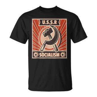 Unión Soviética Martillo Y Hoz Cccp Partido Comunista Ejército Rojo Camiseta unisex - Regaloses