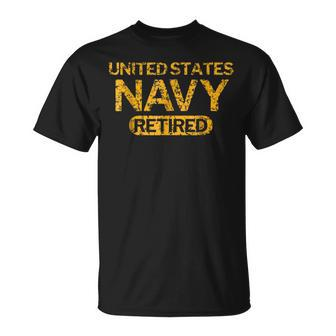 United States Navy Retired Faded Grunge T-Shirt - Monsterry UK