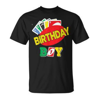 Uno Themed 1St Birthday Party Decorations 1St Bday Boy T-Shirt - Seseable