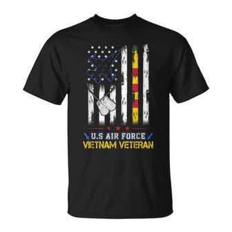 Us Air Force Vietnam Veteran Usaf Veteran Usa Flag T-Shirt - Monsterry DE