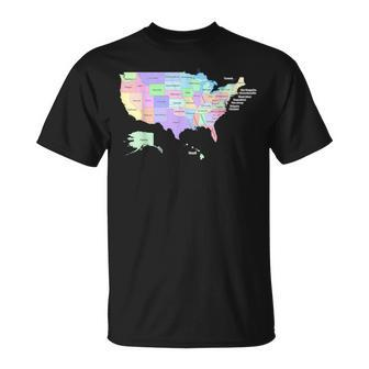 Us Map United States Usa T-Shirt - Monsterry UK