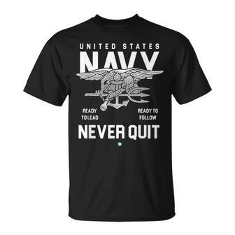 Us Navy Never Quit Proud Seals Team Veteran T-Shirt - Monsterry AU