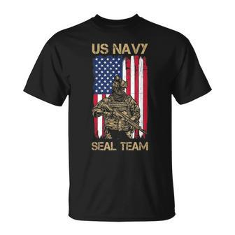 Us Navy Seals Team Proud American Flag Original T-Shirt - Monsterry CA