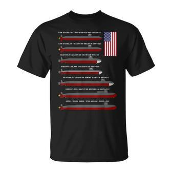 Us Navy Submarines American Nuclear Subs Flag T-Shirt - Monsterry