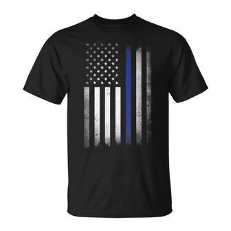 Us Police Usa American Flag Back The Blue Lives Matter T-Shirt - Monsterry AU