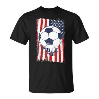 Us Soccerball Usa Flag Football T-Shirt - Monsterry CA