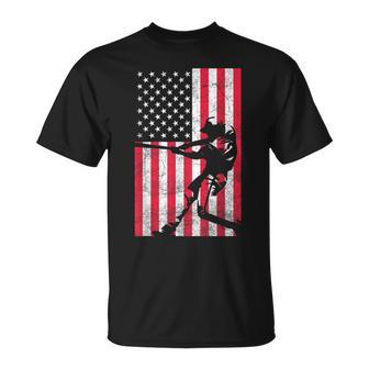 Usa American Flag Baseball Red White Blue 4Th Of July Top T-Shirt - Monsterry CA