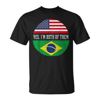 Usa Flag Brazil Heritage Dna T-Shirt - Monsterry CA