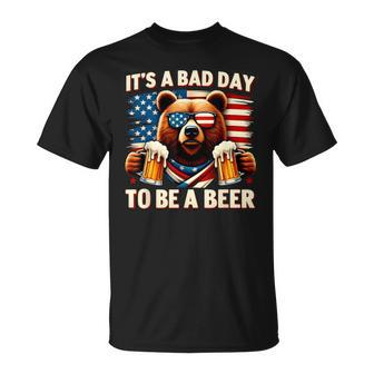 Usa Independence Day 4Th Of July It's A Bad Day To Be A Beer T-Shirt - Monsterry