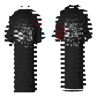 Usa Red White And Blue Retro 4Th Of July American Chicken T-Shirt | Mazezy